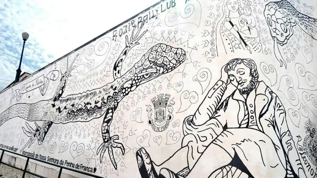 Mural da lenda Senhora da Penha de França