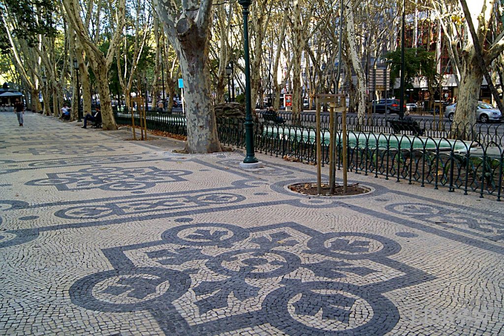 Portuguese Pavement: its first section of the Avenida da Liberdade, c. 1889