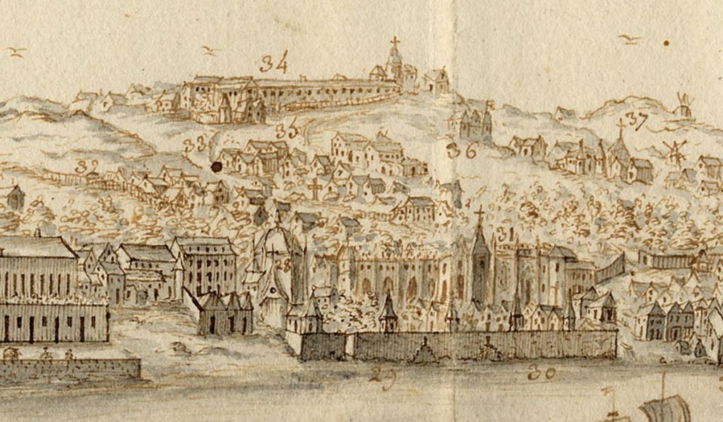 Belém e Ajuda - Vista da Real Barraca; Bernardo de Caula, 1763