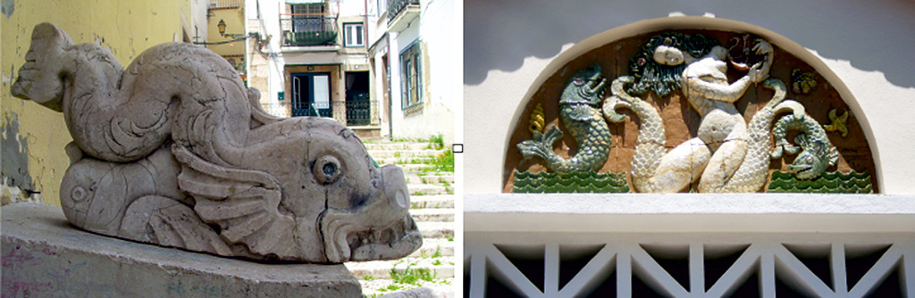 Lisbon in Us by Alexis Passechnikoff : Fountain in Escadinhas de São Miguel; Ceramic panel in Balneário da Serafina