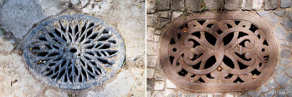 In the Botanical Garden of Lisbon and in Estrela Garden you can find examples of old metal drains that are authentic art pieces that must be preserved.