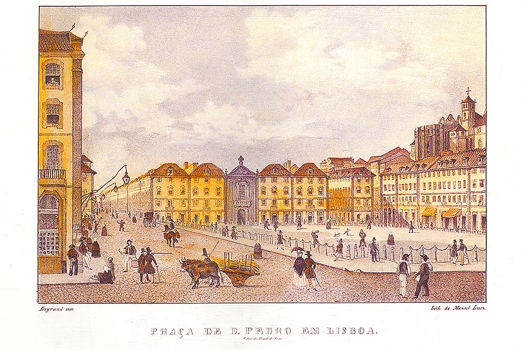 South side of Rossio Square, c. 1840