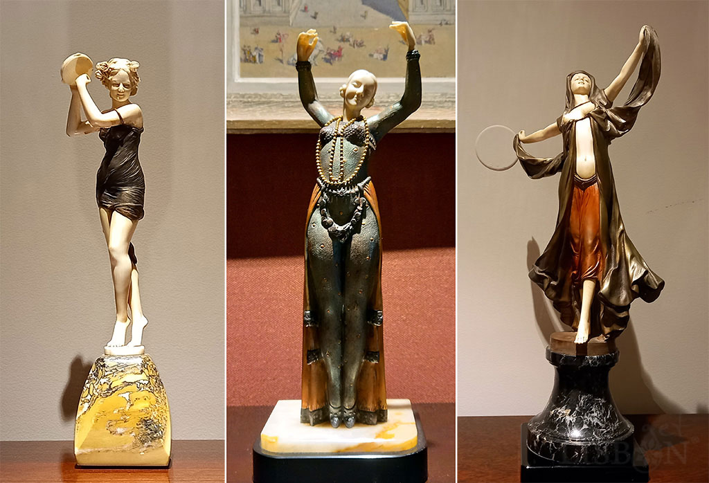 Da coleção exposta no Berardo - Museu Arte Deco merecem destaque pequenas estatuetas que reproduzem ousadas bailarinas