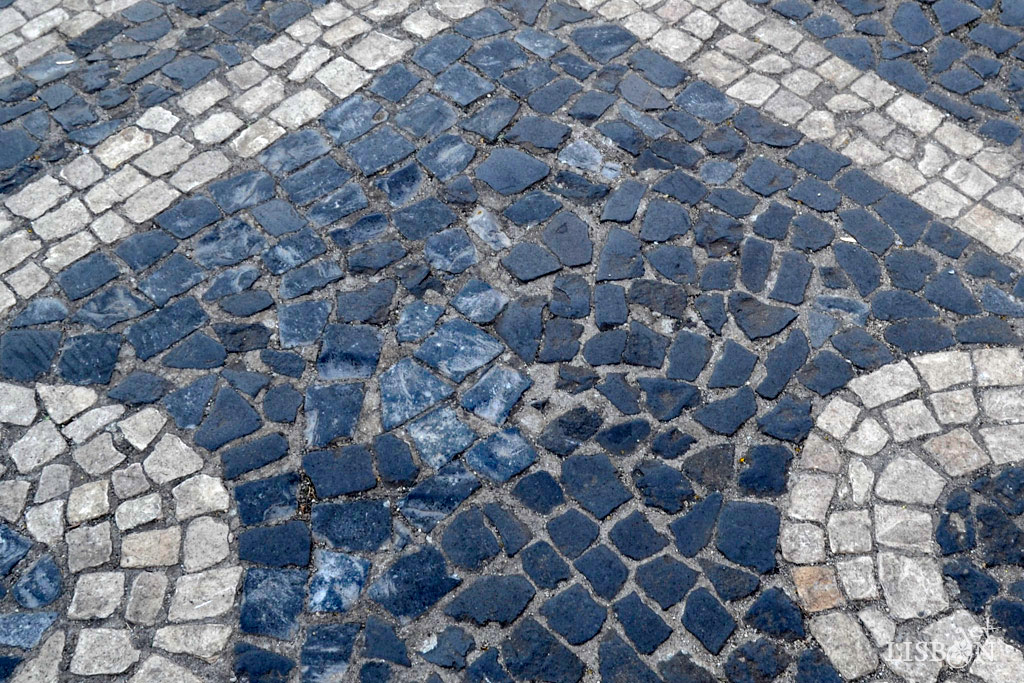 Detail of the Portuguese pavement in Duque da Terceira Square