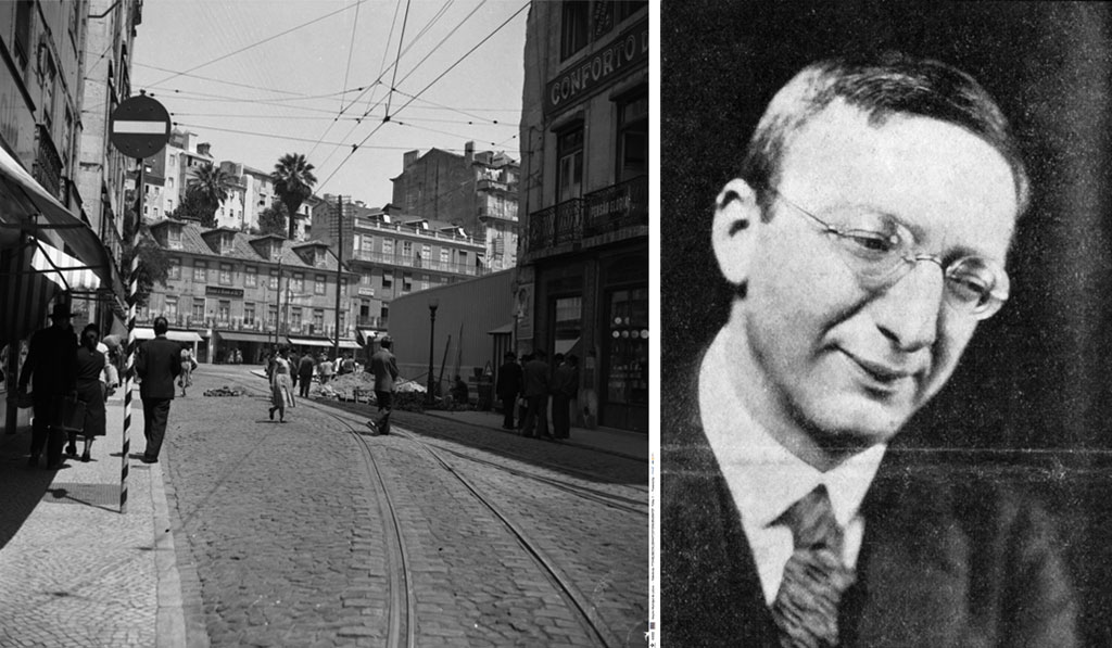 Bed and Breakfast Glória on the right side, (195-). The writer Alfred Döblin.