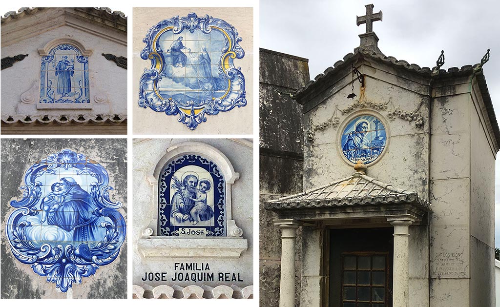 Tile panels of Portuguese House mausoleums