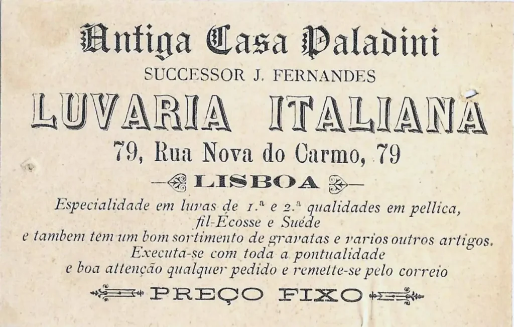 Luvaria Italiana (ex-Paladini), Rua Nova do Carmo, 79