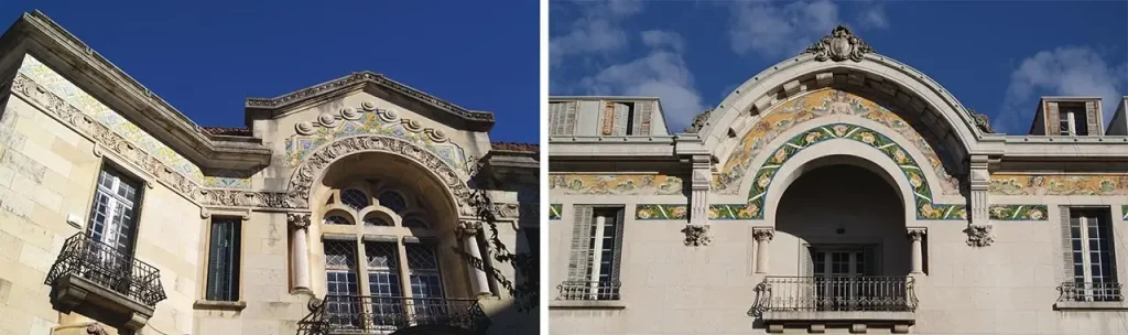 Projects by architect Ventura Terra (1866–1919) adorned with tiles.