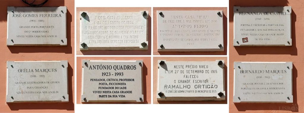 The eight evocative plaques, no.6 of the Rua João Pereira da Rosa