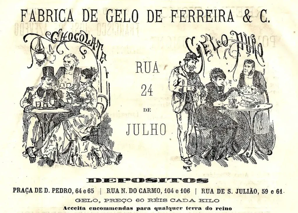 Anúncio na imprensa, 1882