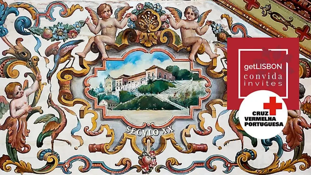 Pintura que representa o Palácio dos Condes d’Óbidos