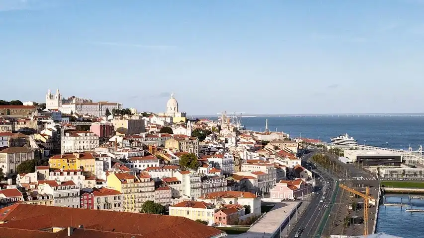 Private Walking Tour Old Lisbon - view from drone of Alfama