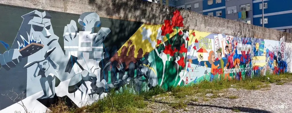 25 de Abril na Arte Urbana de Lisboa, mural colectivo