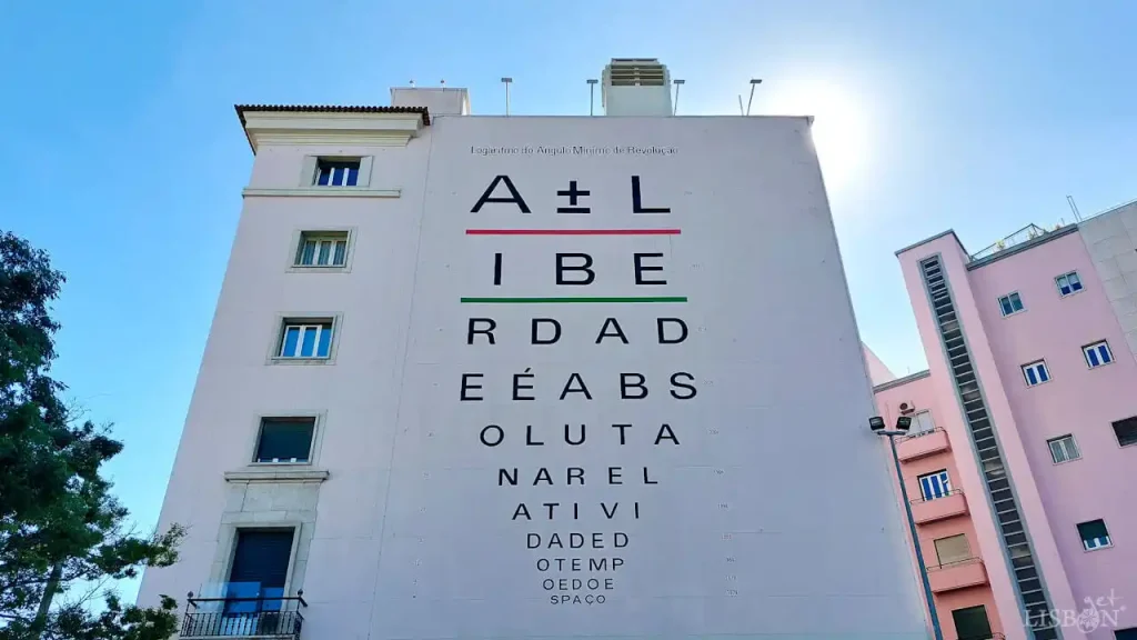 25 de Abril na Arte Urbana de Lisboa, mural de +MaisMenos-