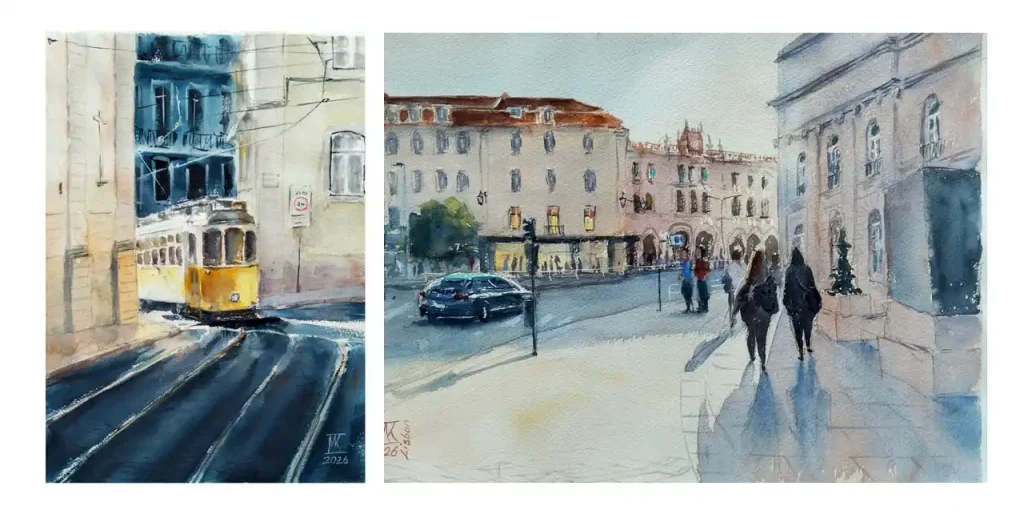 Watercolour by Marina Diachkova